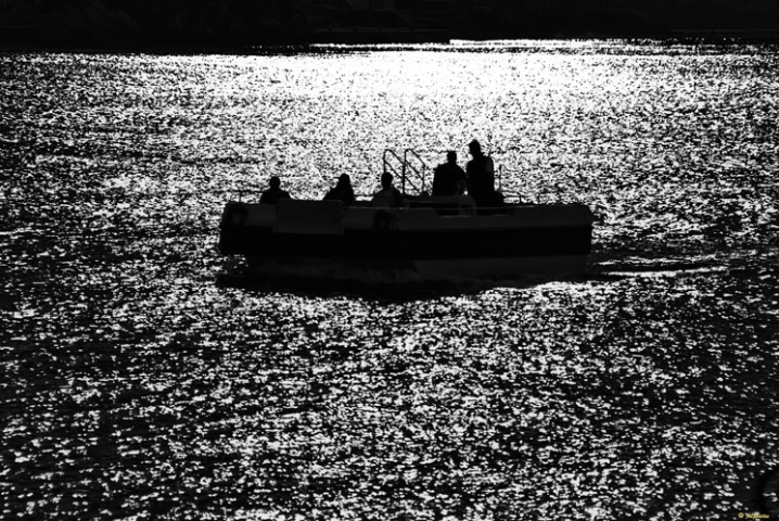 Boating on a sunny day