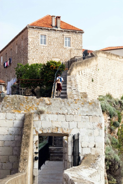 Stairway up the outer wall