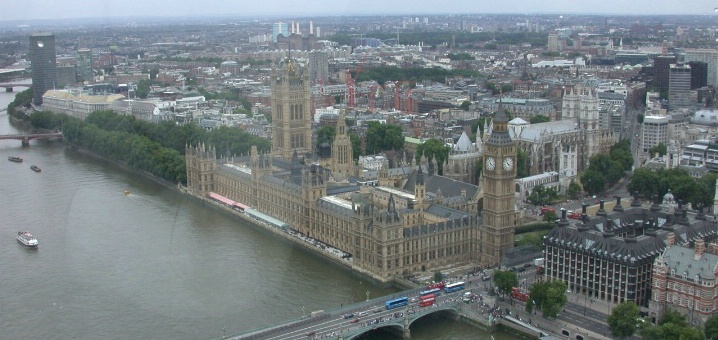 BIG BEN AND PARLIAMENT FROM THE LONDON EYE