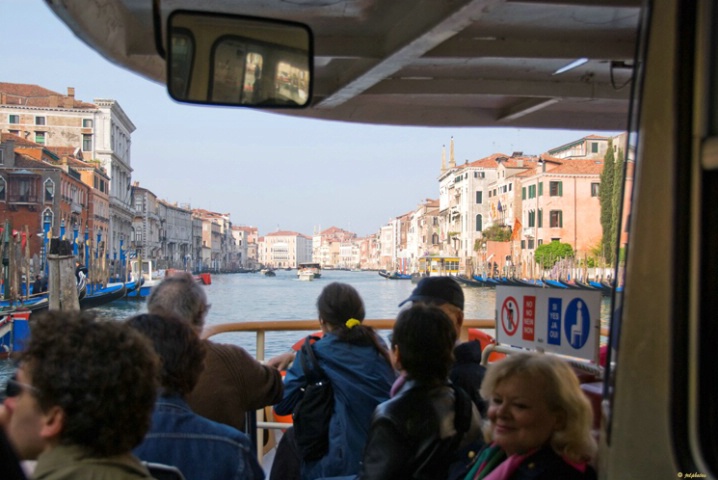 Riding the vaporetto