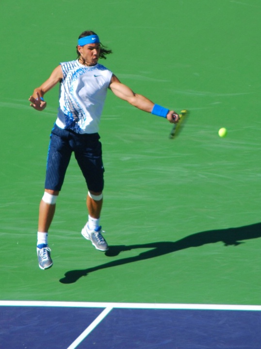 Rafael Nadal: nice left bicep on the forehand!