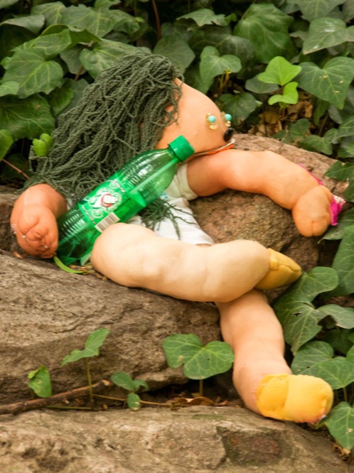 Taking a break in the botanical garden.