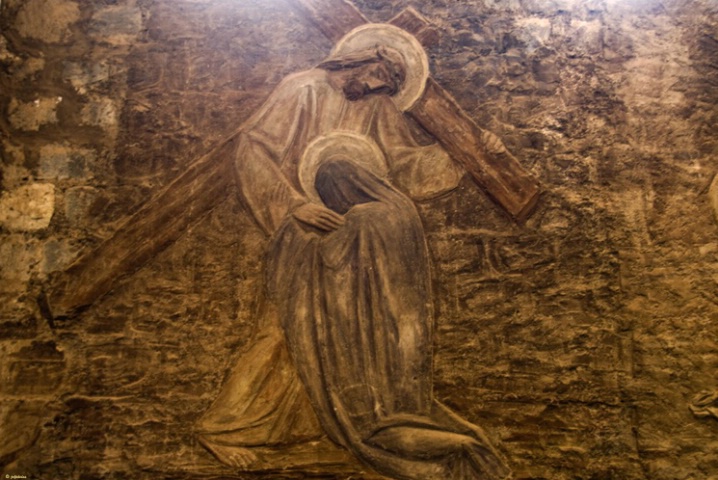 In church on Cerro San Cristobal