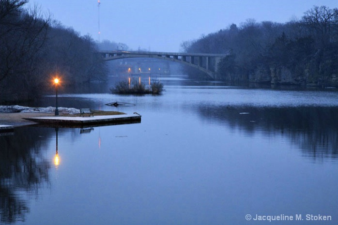 Iowa River at dusk