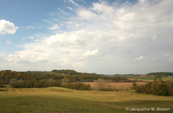Pastoral Iowa and approaching storm