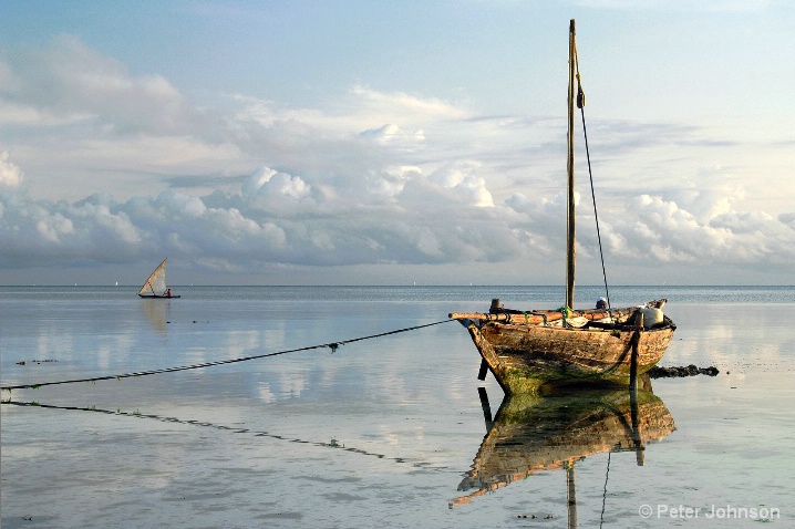Readying His Dhow - Tanzania
