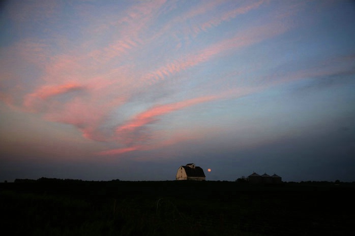 Rural Sunset/Moon Rising