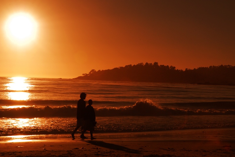 Silhouette By The Sea