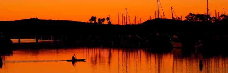 Sunset Kayak Fisherman