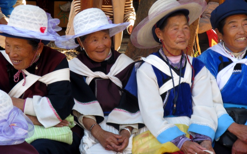 Bai Women in Lijiang Square
