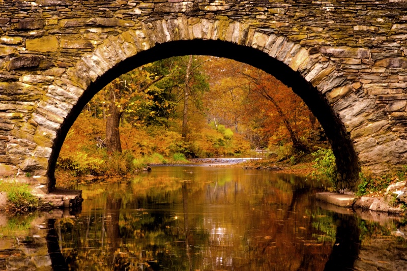 Fall View Through the Arch