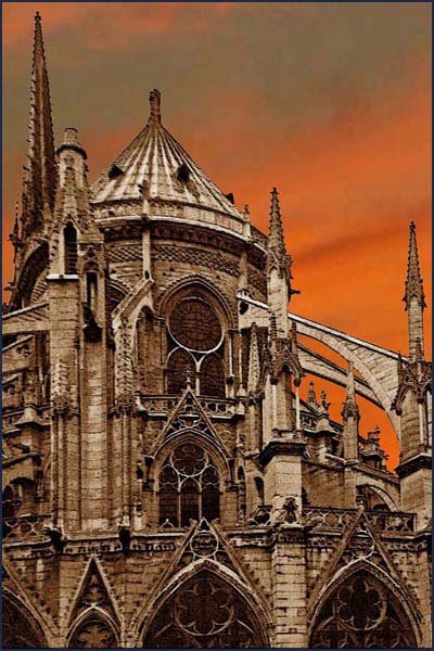 Cathedral Orange Sky card