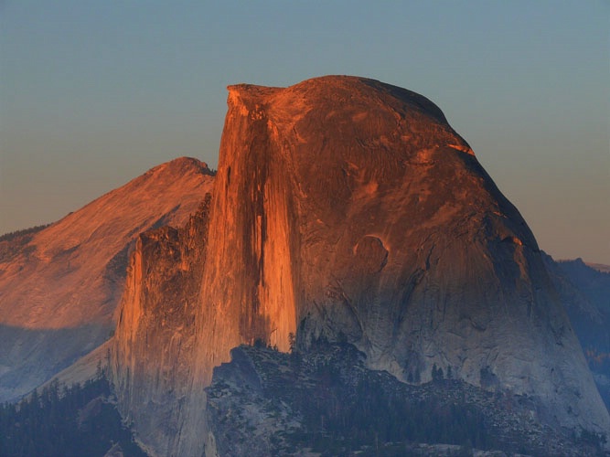 Yosemite's Half Dome at Sunset