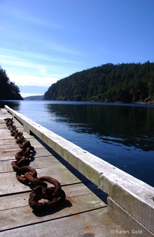 Dock and Chain at Skarry Bay
