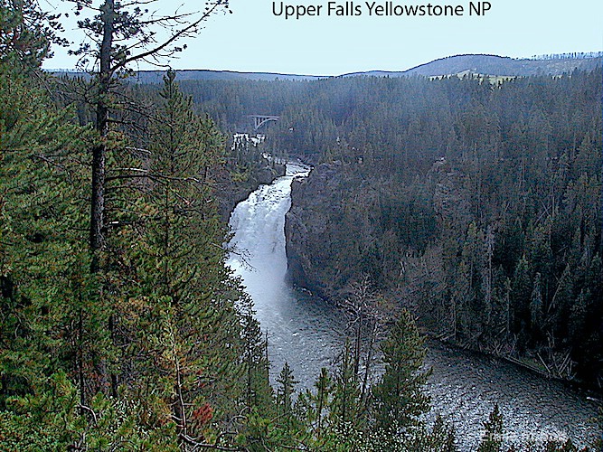 upper falls yellowstone np