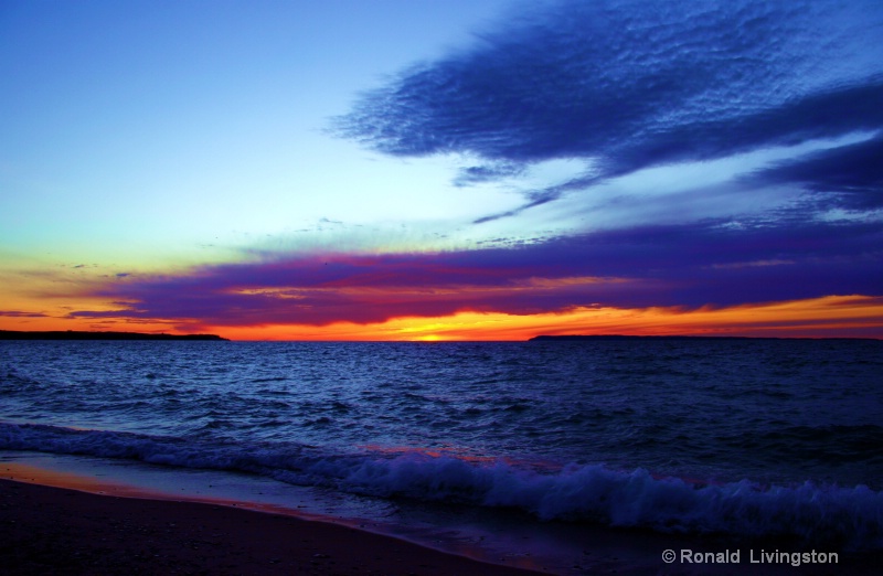 Sunset Shoreline Lake Michigan