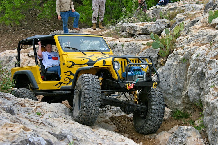 James Wilde and his Flame Jeep