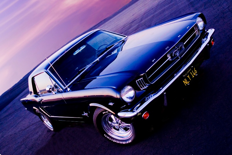 Russ' Mustang In the Sunset