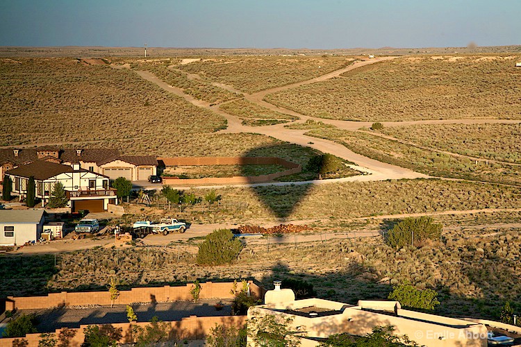 Our shadow over the desert