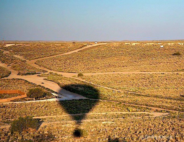 Our shadow over the desert