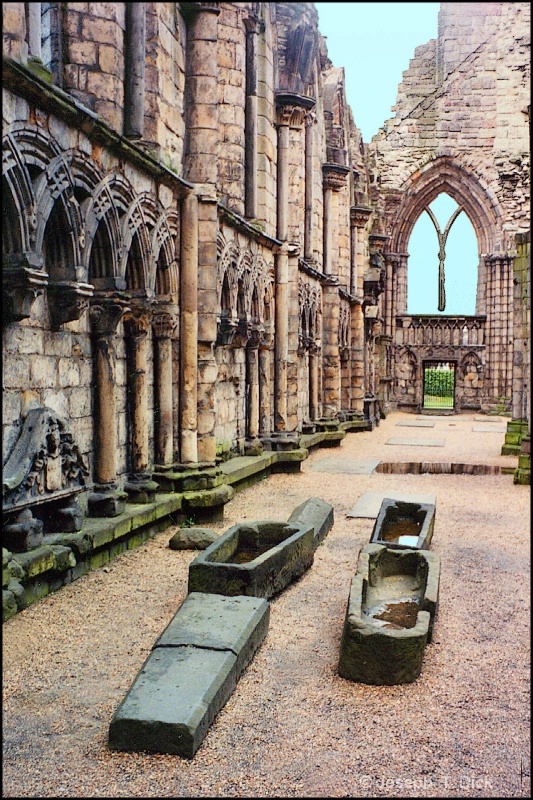 Scotish Cathedral and Coffins card