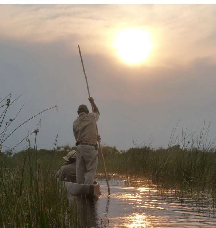 Mokoro ride, Kwetsani, Botswana