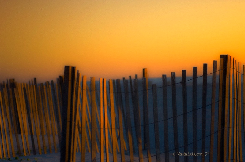 Sand fences and Sunrise II
