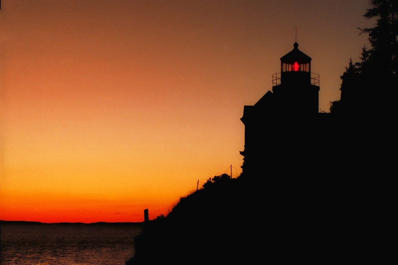 Bass Harbor Light Silhouette (Jan)