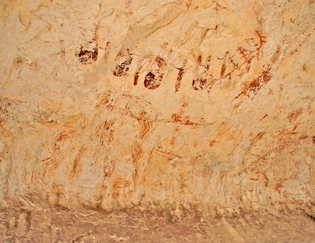 Ancient pictographs Pecos River Style