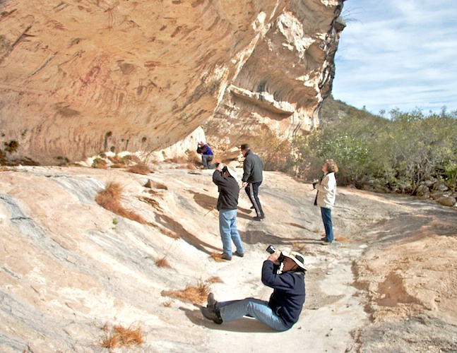 Rock Art Foundation members photographing