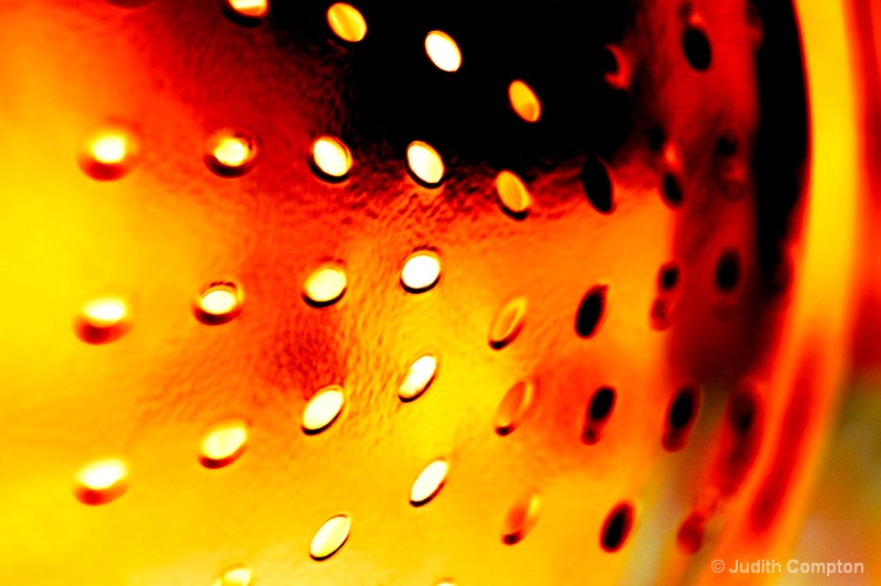 orange metallic holes