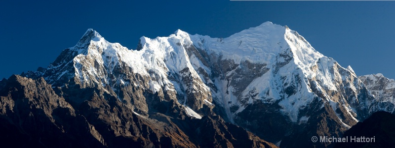 View of Himalayas from Laurebina Pass, Nepal