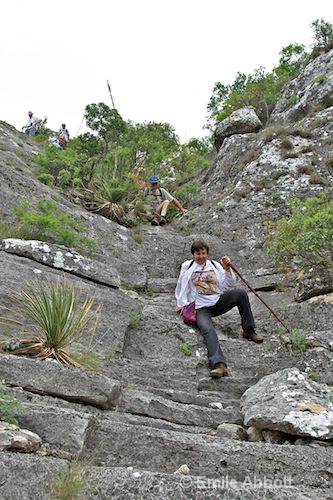 Jane Newth navigates her way down