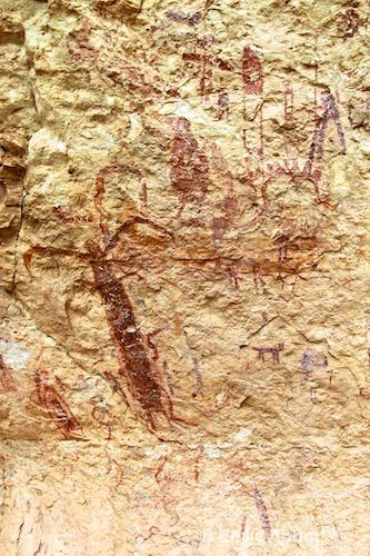 Portion of the panel of pictographs