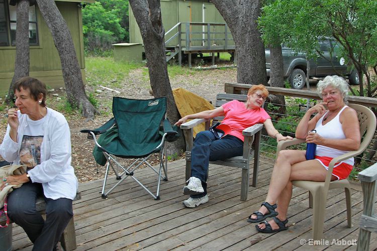 Janie  Jane and Sue relax