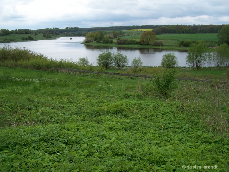 Scenic View with Pond 