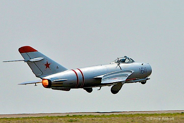 Russian MIG-17 take off