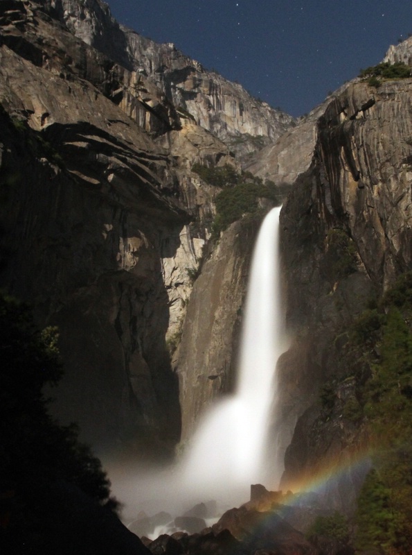 Midnight Moonbow at Yosemite Falls