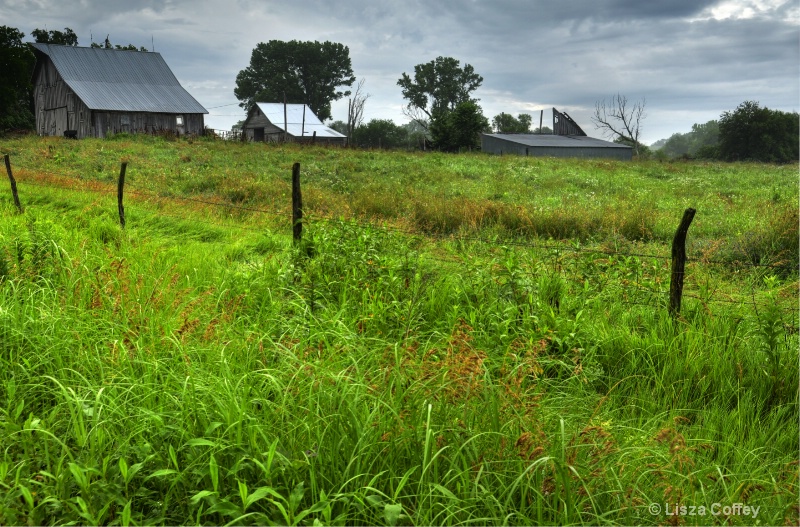 Stormy farm yard