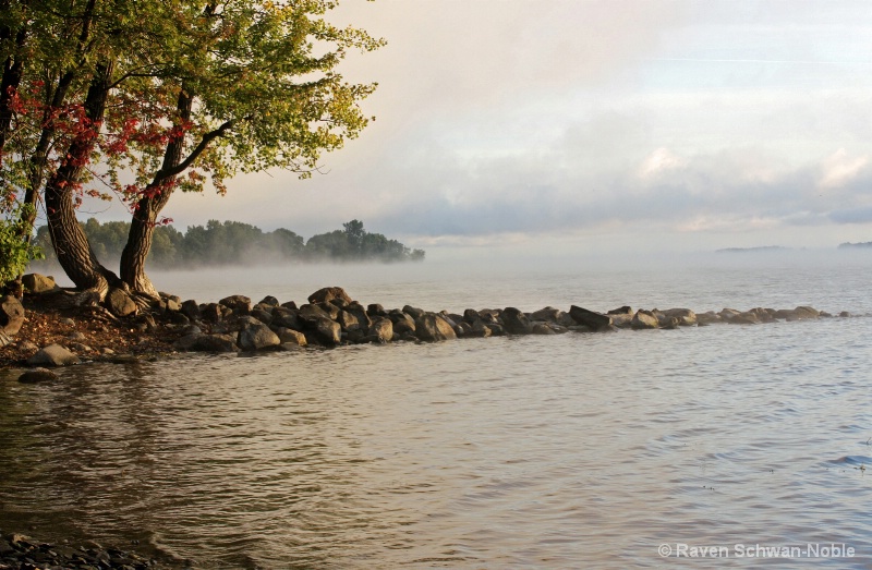 Misty Fall Morning  Champlain Islands