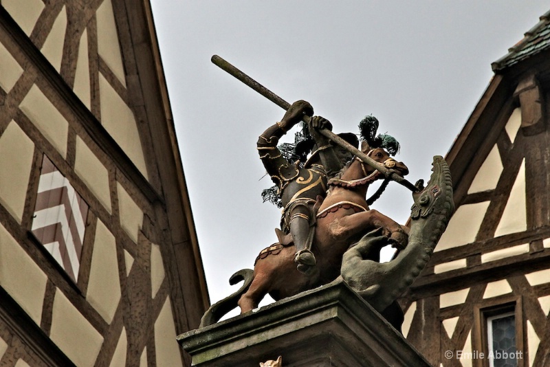 Close up St. George Slaying the Dragon