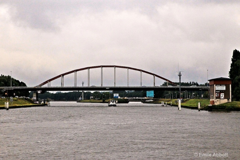 Entering the Amsterdam RijnKanaal out of Amsterdam