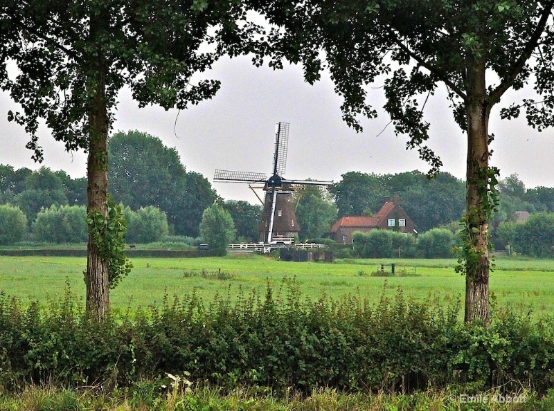 Rural Windmill close to Amsterdam along Kanaal