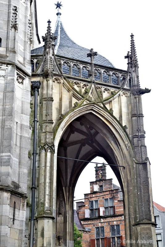 Through the gothic arch of St. Stephenkerk