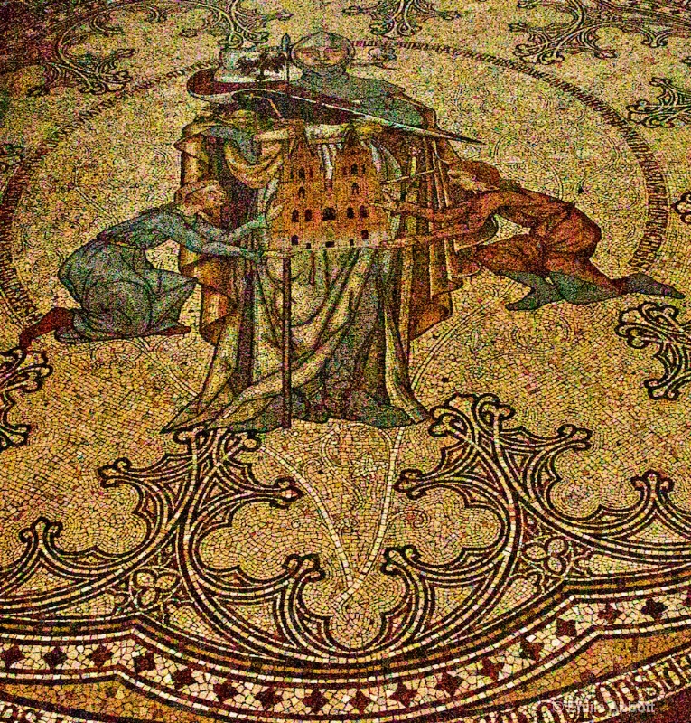 Tile floor representing front of Cathedral