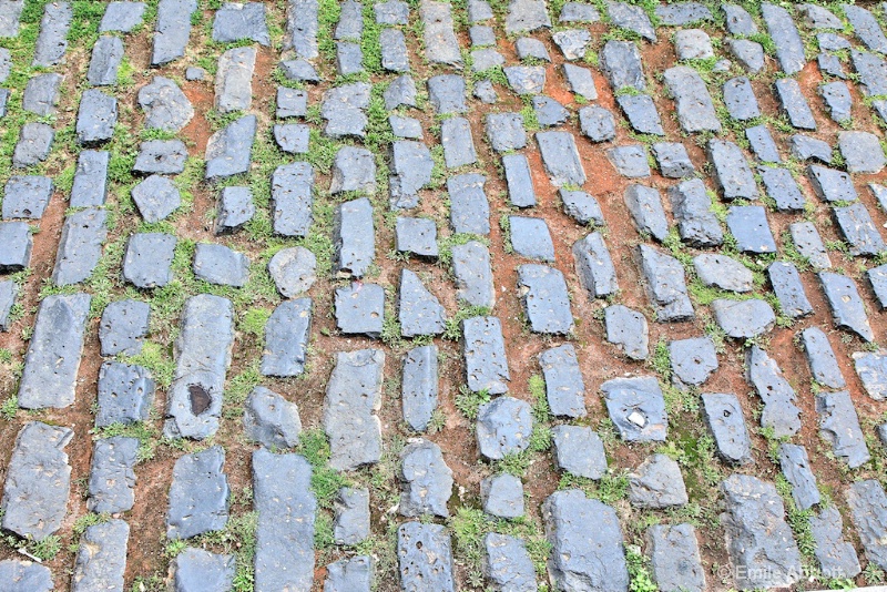 Medieval cobble stone road