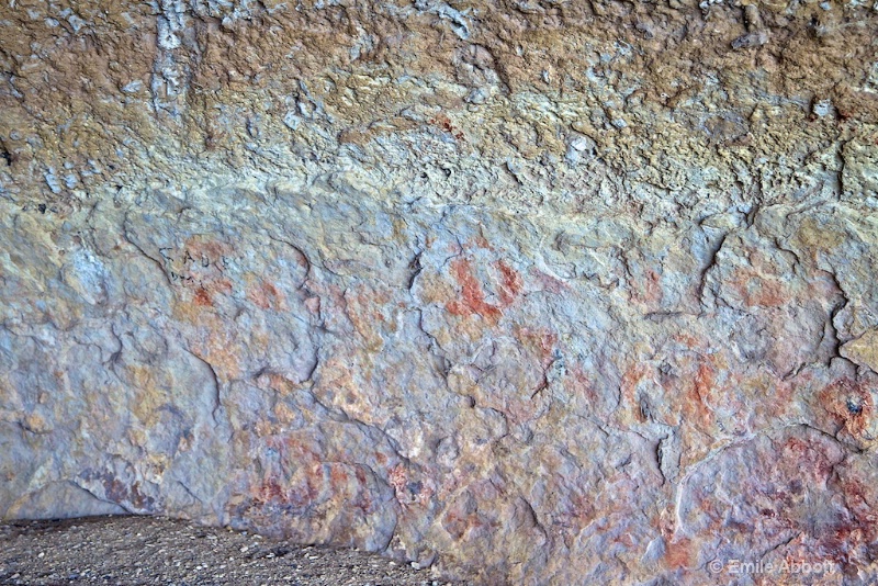 Faded Pictographs toward end Parida Cave