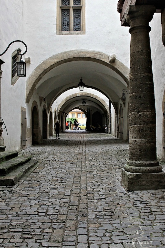 Cobblestone Streets of Rothenburg  ob der Tauber