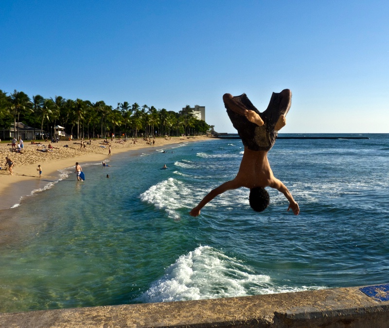 Flipping Over Waikiki