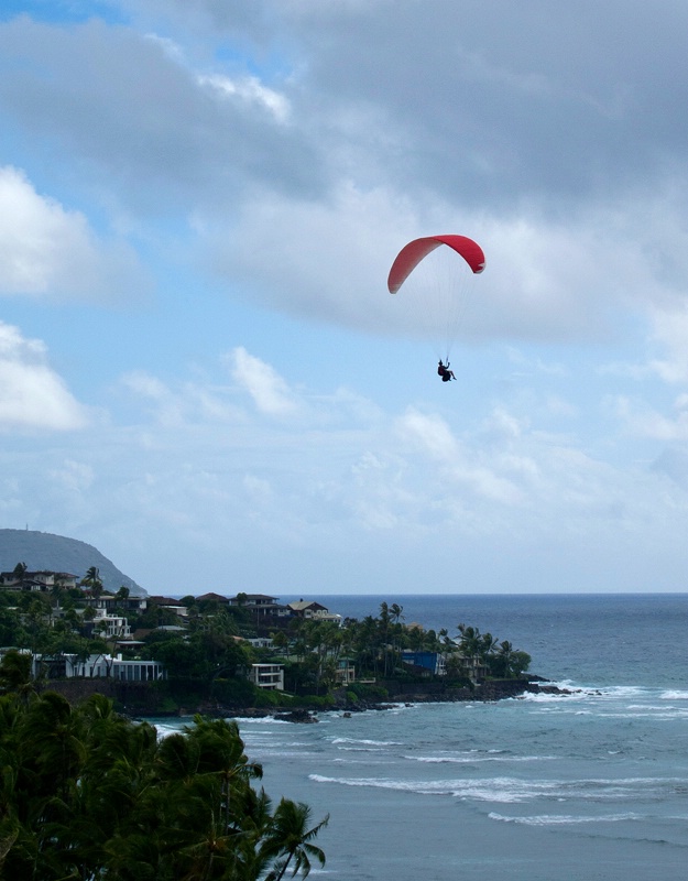 Sailing over Honolulu